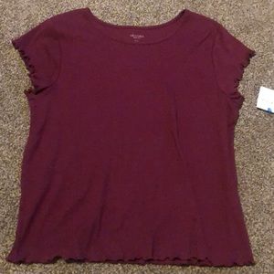 Lettuce edge, ribbed top